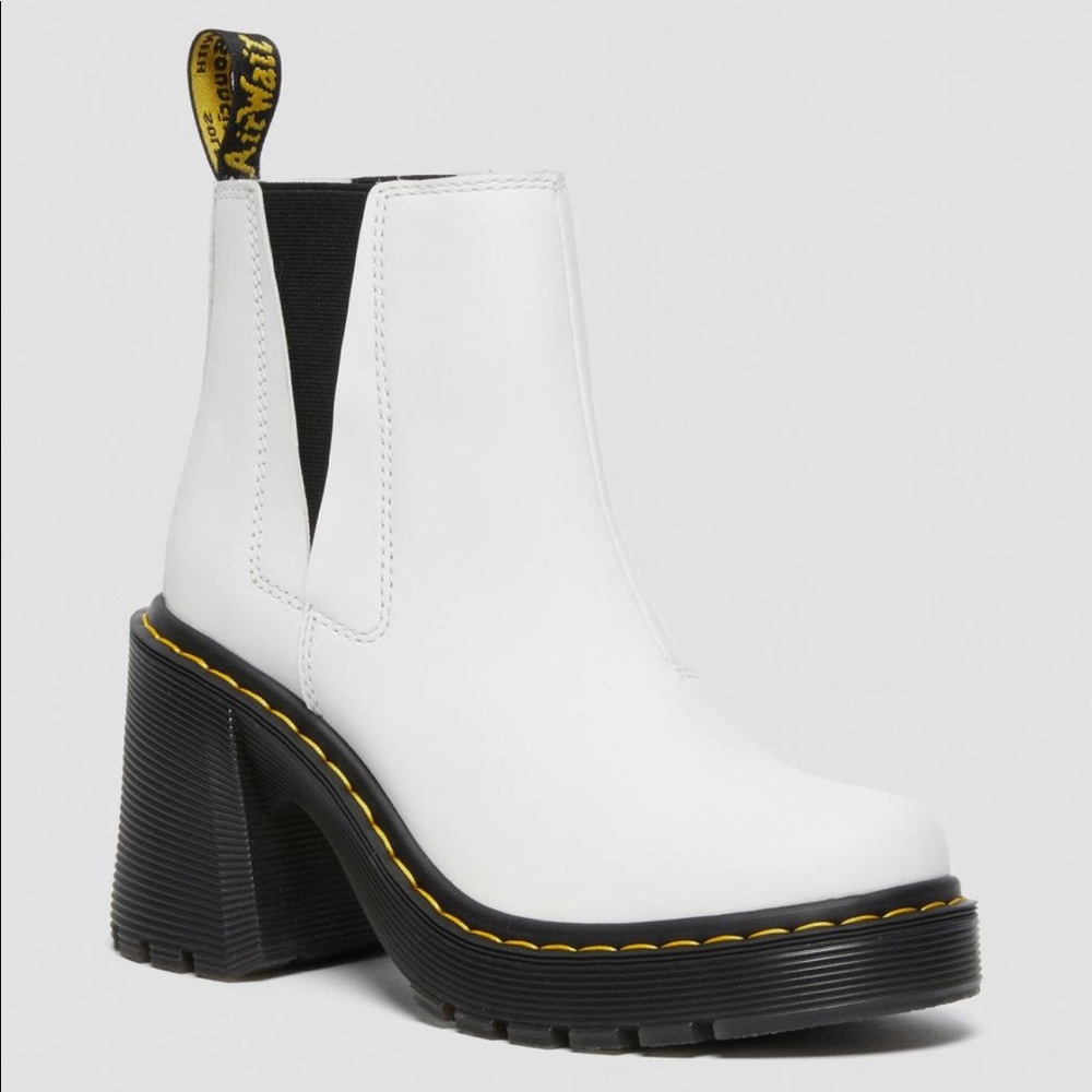 SPENCE LEATHER FLARED HEEL CHELSEA BOOTS